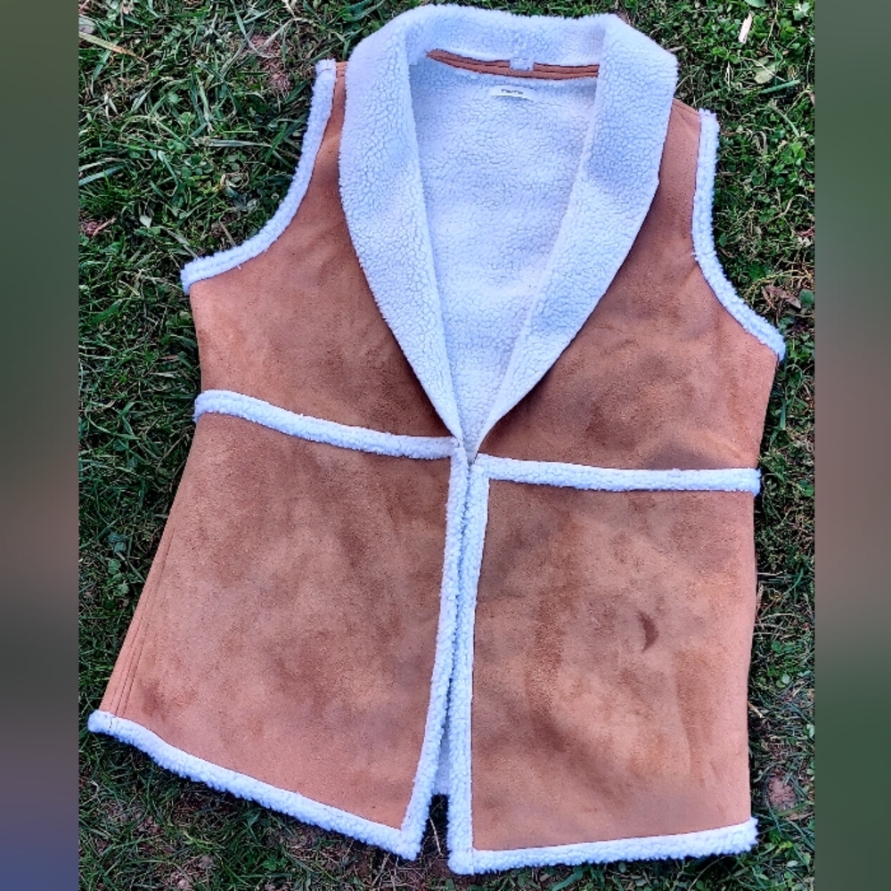 Women's Maurices Faux Suede Sherpa Trim Vest